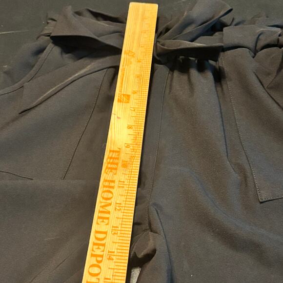 Grace Karin Black High Waist Paperbag Pants Belted NWT Women’s M Work Office - Picture 4 of 7